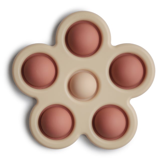 Mushie Zabawka sensoryczna kwiatek pop it Rose