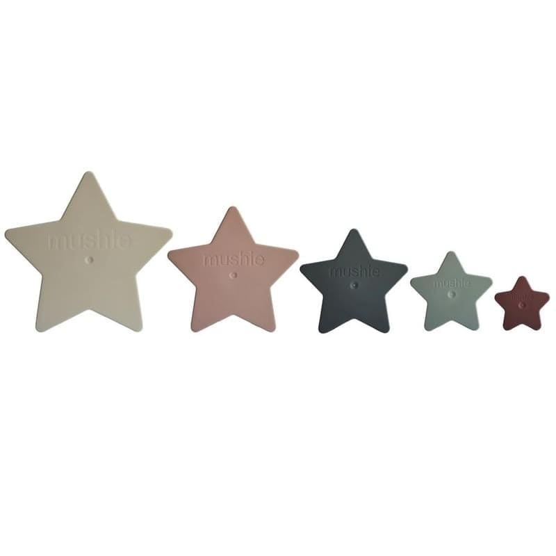 Mushie Piramidka sensoryczna Nesting Star - 4kidspoint.pl