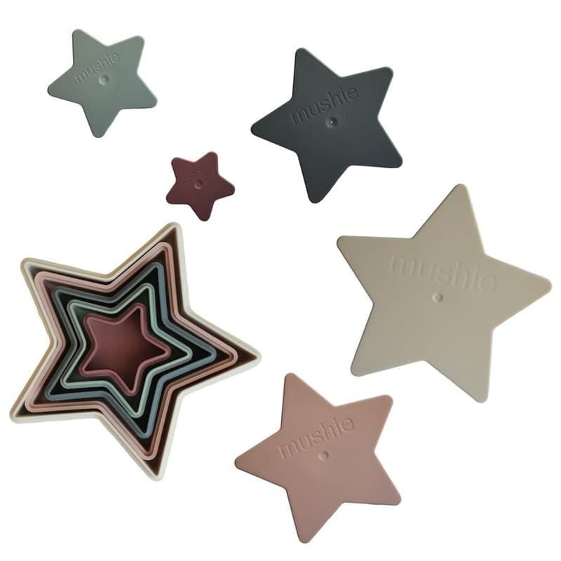 Mushie Piramidka sensoryczna Nesting Star - 4kidspoint.pl