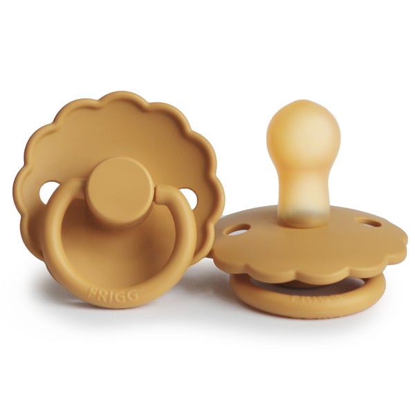 Frigg Smoczek kauczukowy okrągły Daisy Honey Gold 6+ - 4kidspoint.pl
