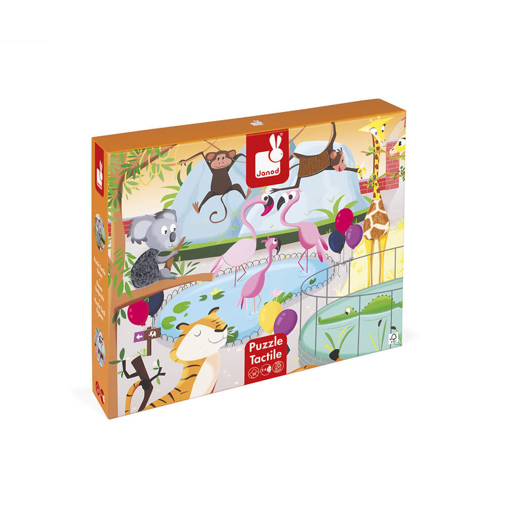 Janod Puzzle sensoryczne 20 elementów Wycieczka do zoo