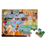 Janod Puzzle sensoryczne 20 elementów Wycieczka do zoo