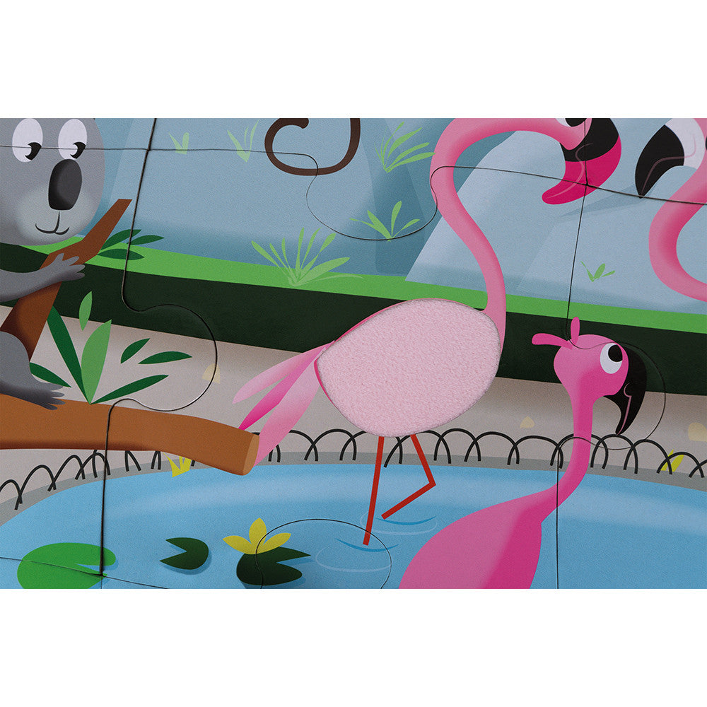 Janod Puzzle sensoryczne 20 elementów Wycieczka do zoo