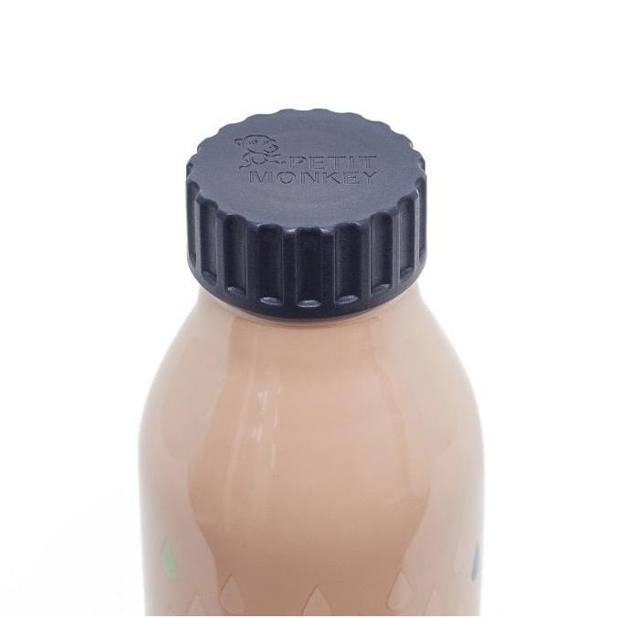 Petit Monkey Butelka termiczna ze szlachetnej stali nierdzewnej Krople Peach 350ml - 4kidspoint.pl