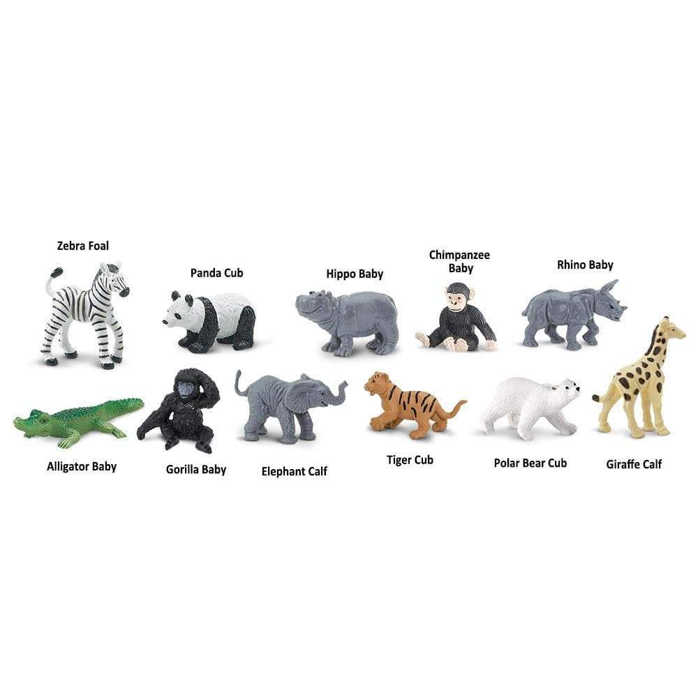 Safari Ltd Zestaw figurek Montessori Figurki zwierząt Baby Zoo