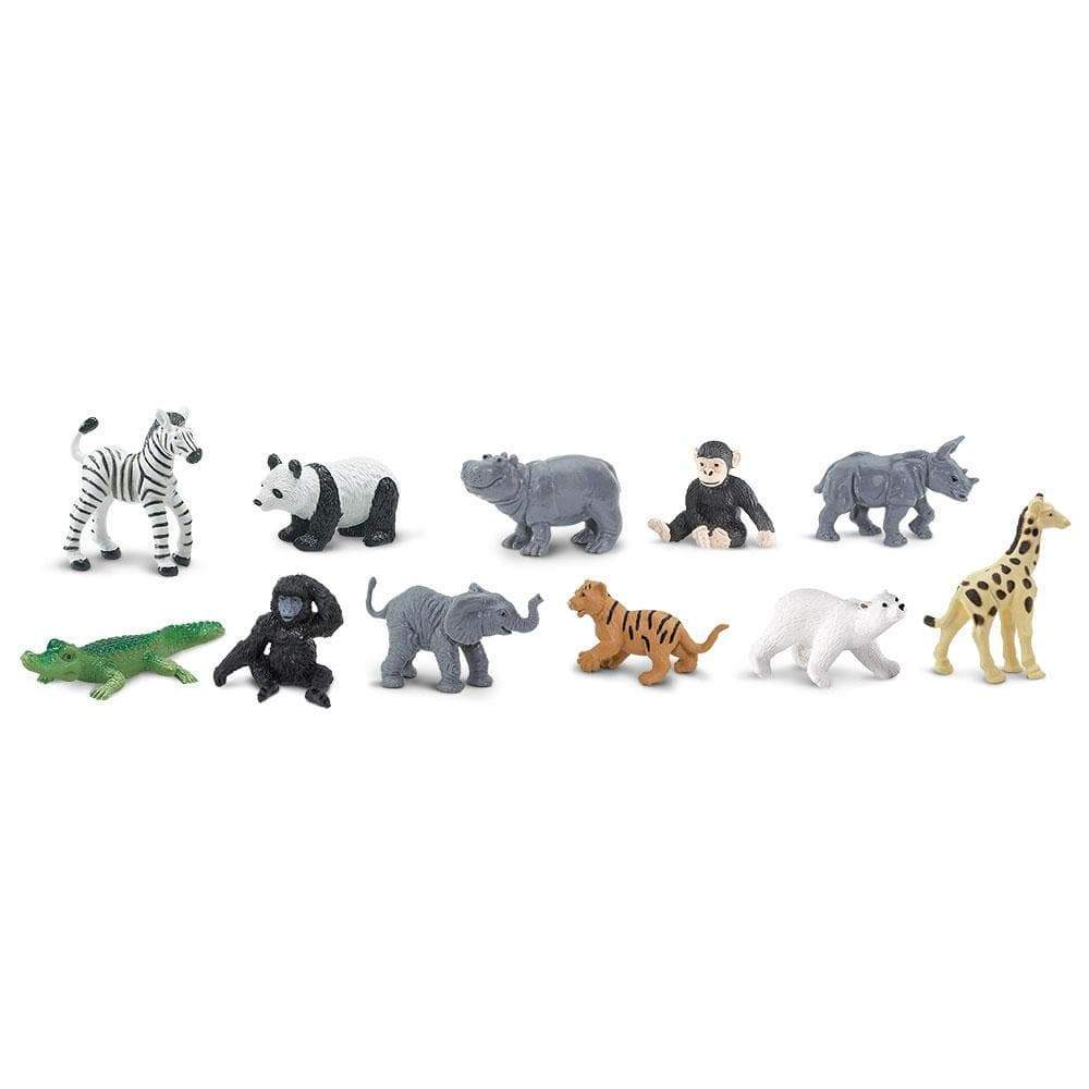 Safari Ltd Zestaw figurek Montessori Figurki zwierząt Baby Zoo