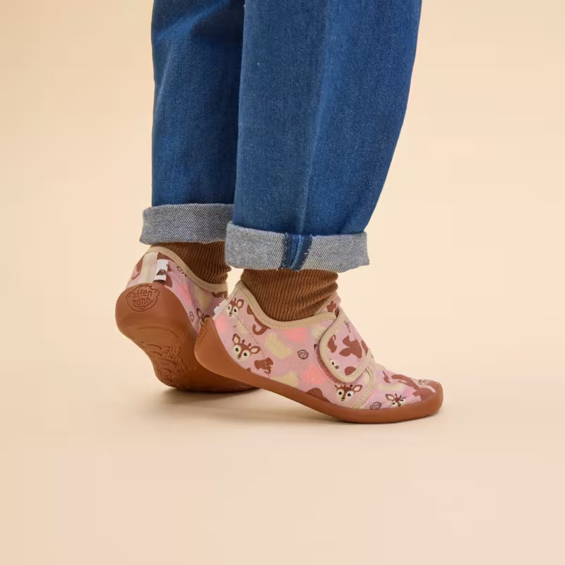 Affenzahn Kapcie dziecięce do przedszkola bawełniane Movy Deer