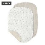 Sebra Muślinowe podkładki pod przewijak Sophora Leaves/Seabreeze Beige 2-pak