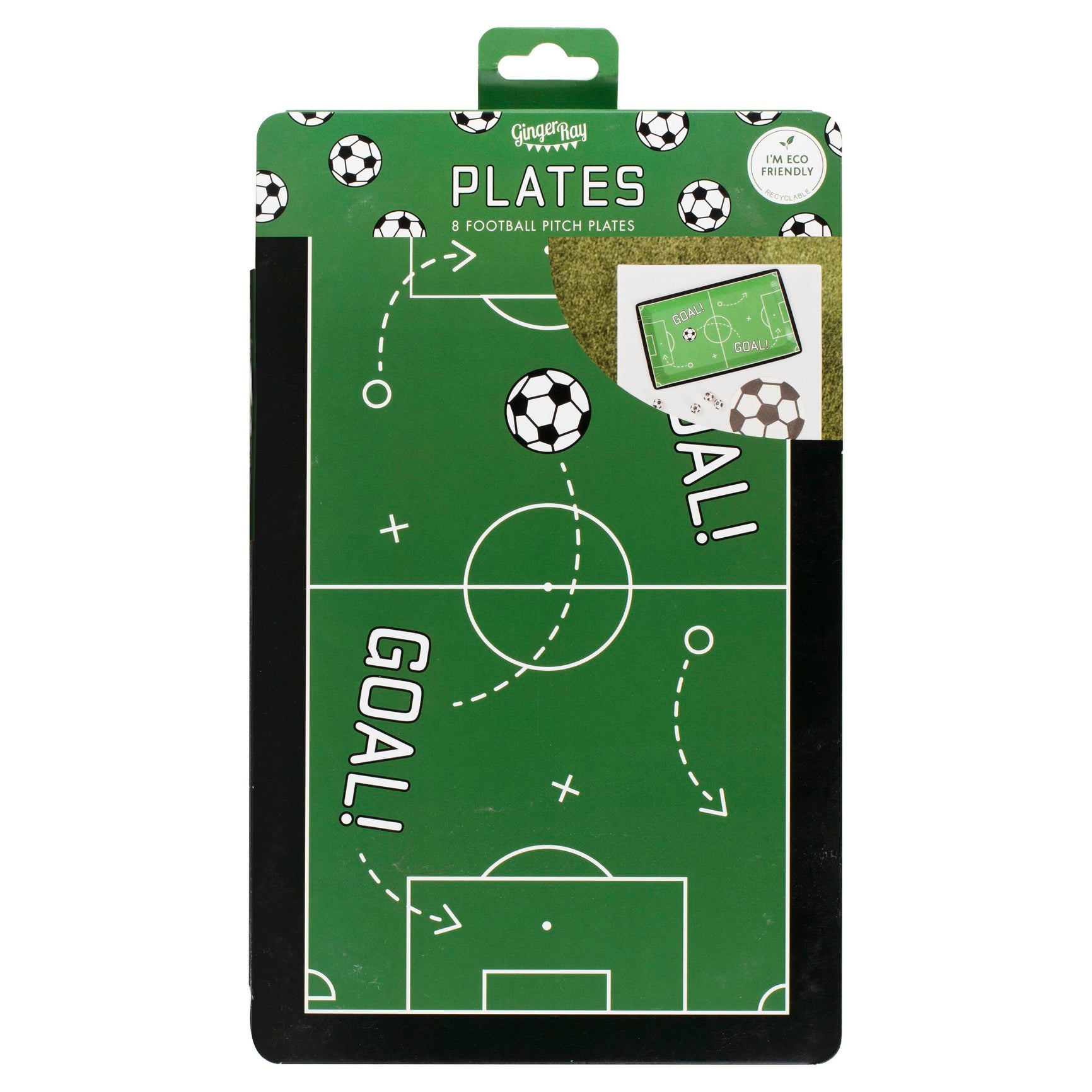 Gingerray Talerzyki papierowe Football Pitch