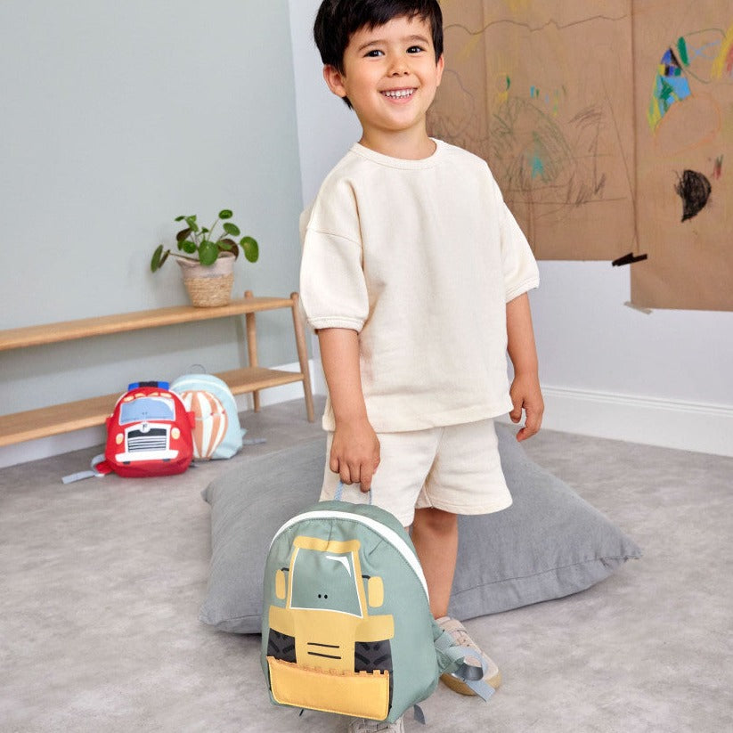 Lassig Plecak dla przedszkolaka mini Tiny Drivers Spychacz