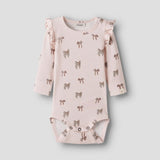 Lil' Atelier Body niemowlęce Slim Silver Peony Bow NBFGAVO
