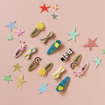 Rockahula Spinki do włosów dla dziewczynki brokatowe Carnival Rainbow