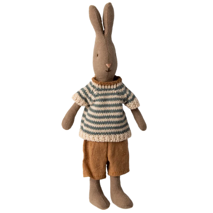 Maileg maskotka królik rozmiar 1 Brązowy w ubranku
