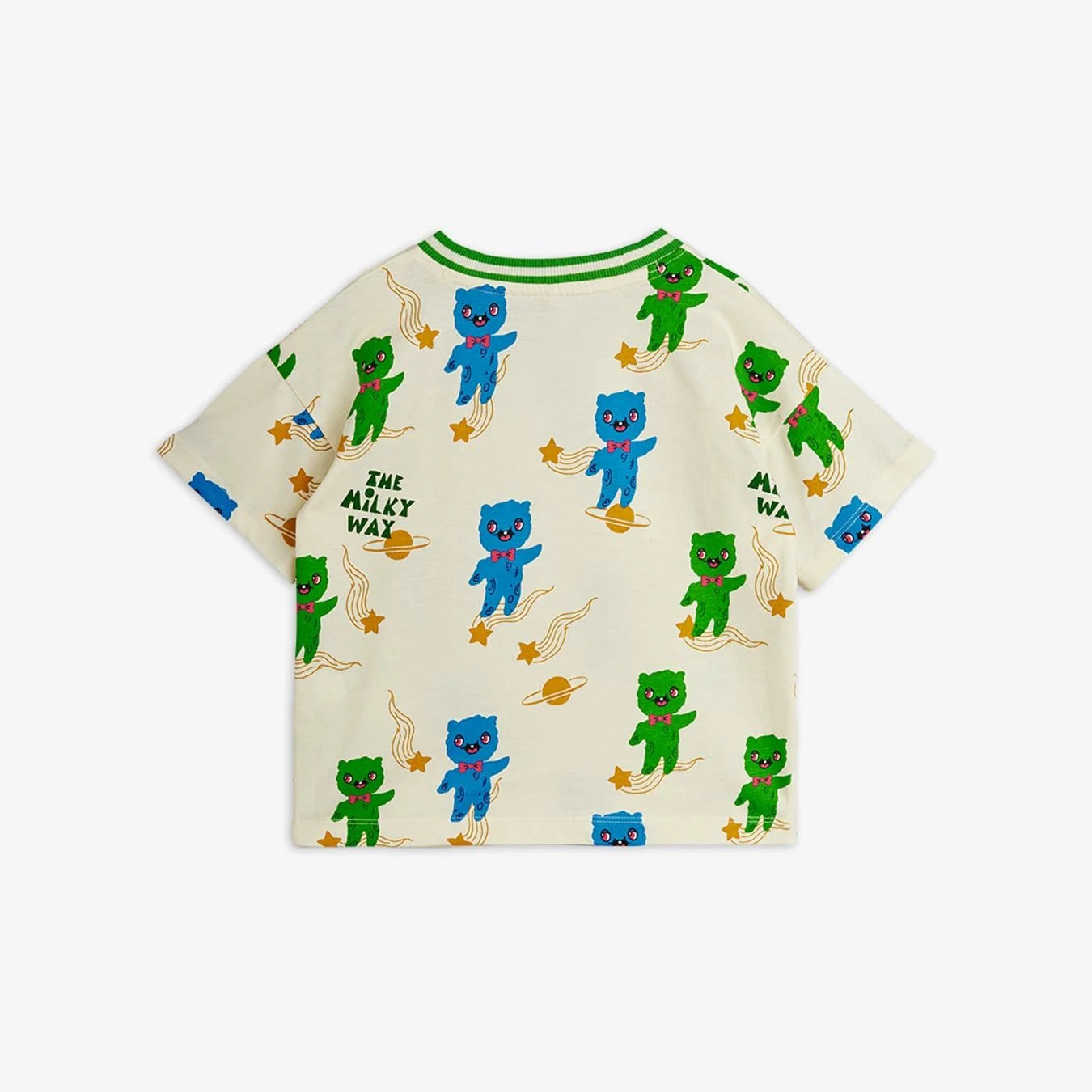 Mini Rodini Koszulka dziecięca z krókim rękawkiem Aliens Off-White