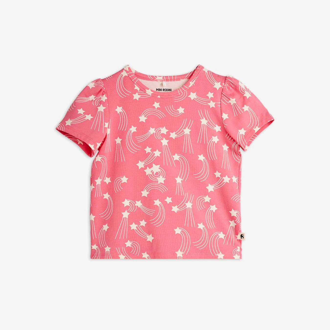 Mini Rodini Koszulka dla dziewczynki z krótkim rękawkiem Starfall Pink