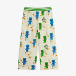 Mini Rodini Spodnie dla dziewczynki Aliens Off-white