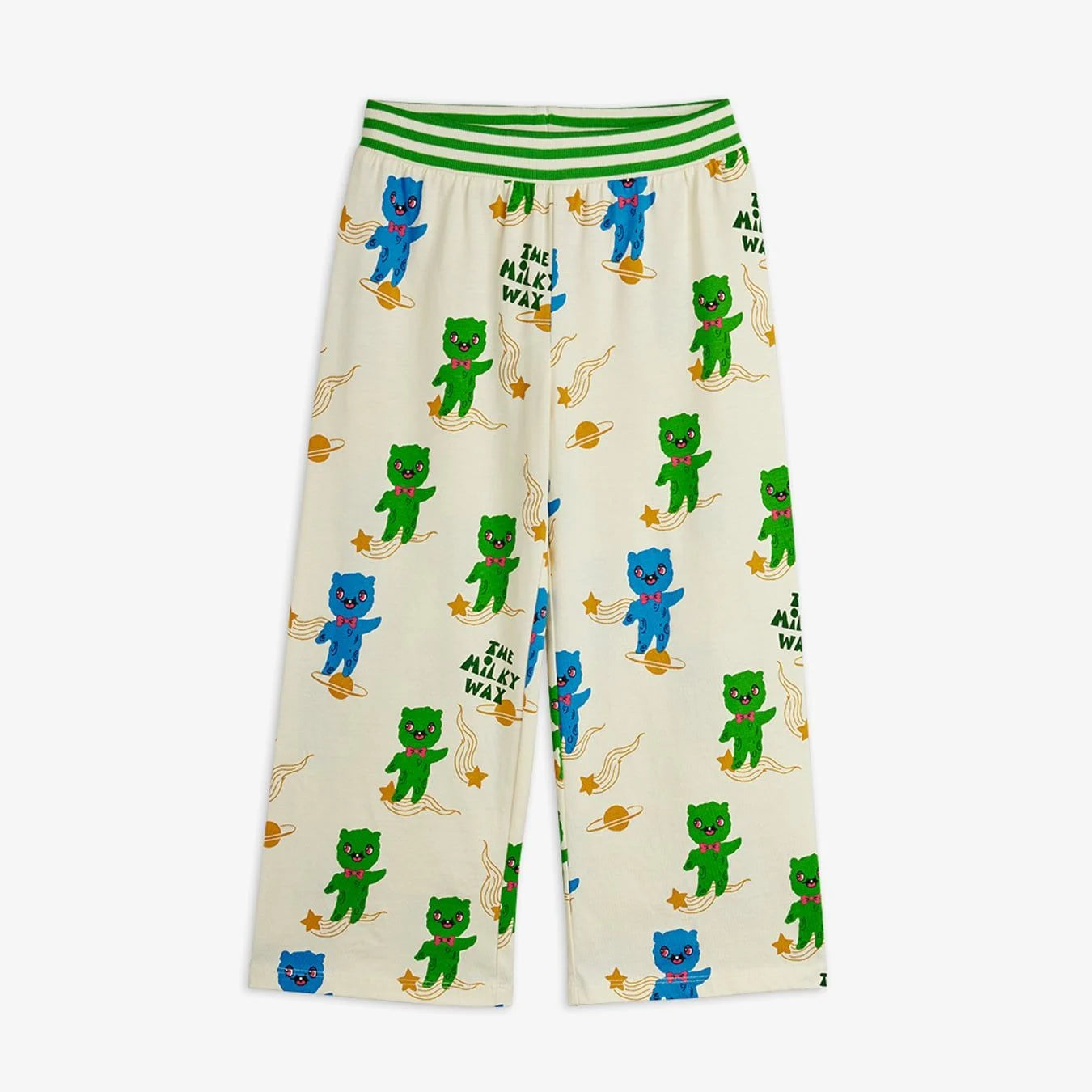 Mini Rodini Spodnie dla dziewczynki Aliens Off-white