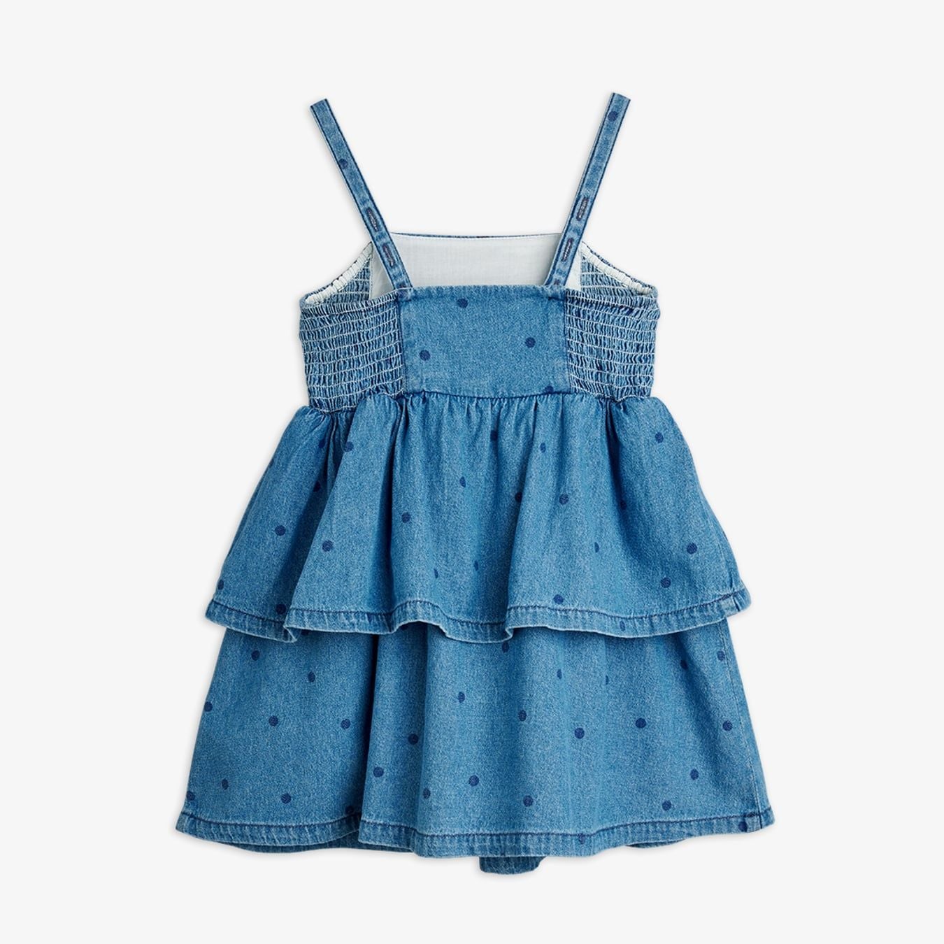 Mini Rodini Sukienka dżinsowa dla dziewczynki Dotted Blue
