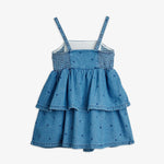 Mini Rodini Sukienka dżinsowa dla dziewczynki Dotted Blue