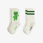 Mini Rodini Skarpetki dziecięce Alien 2-pak Off-white