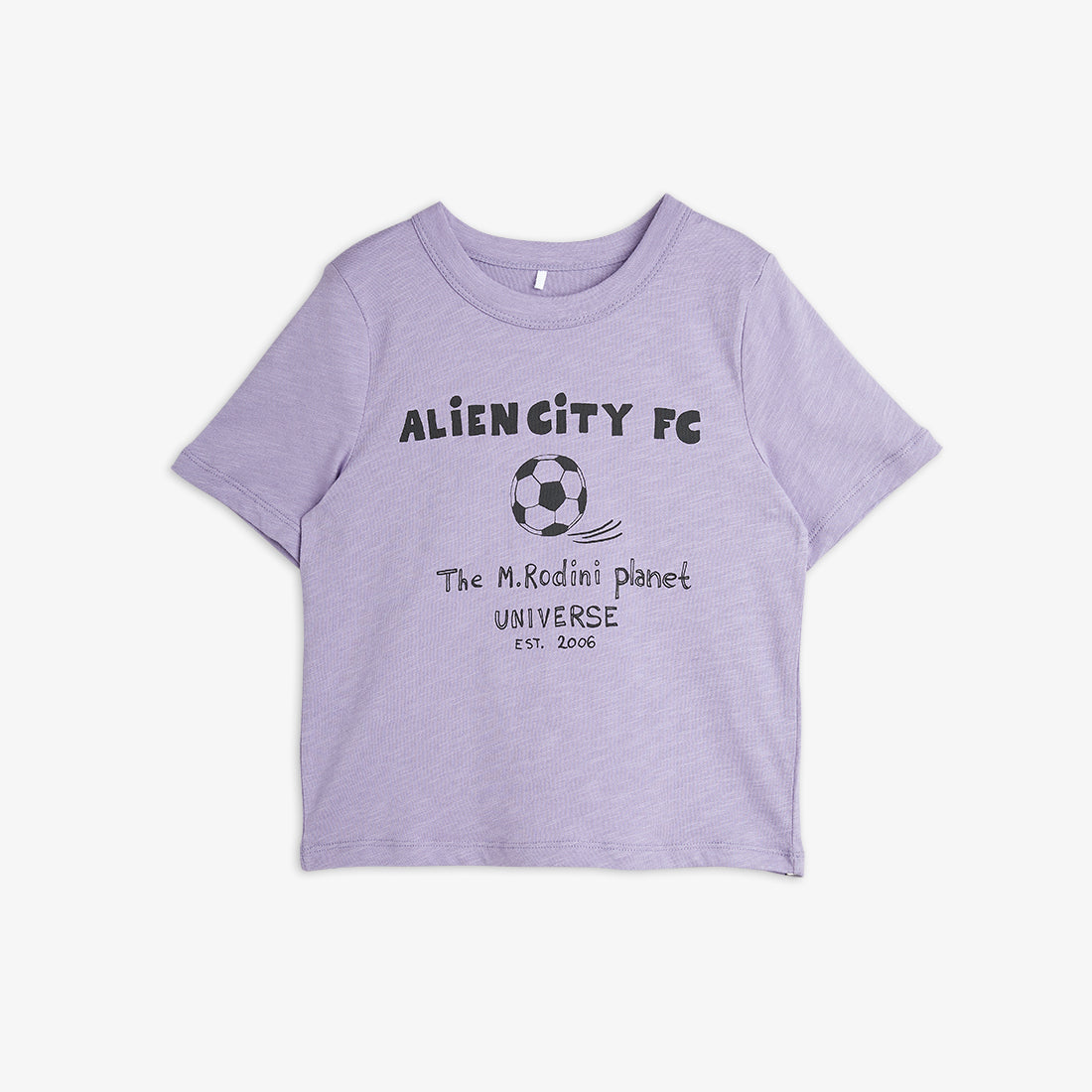 Mini Rodini Koszulka dziecięca z krótkim rękawem Alien City FC Purple