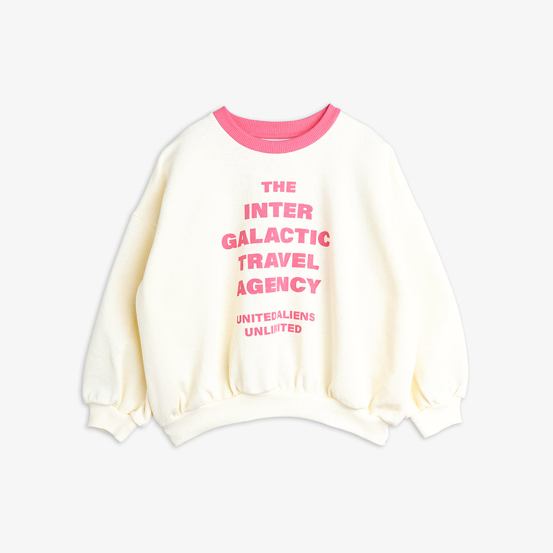 Mini Rodini Bluza dla dziewczynki Travel agency contrast Off-white
