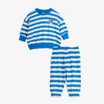 Mini Rodini Komplet niemowlęcy dwuczęściowy z bluzą i spodniami Earth Stripe