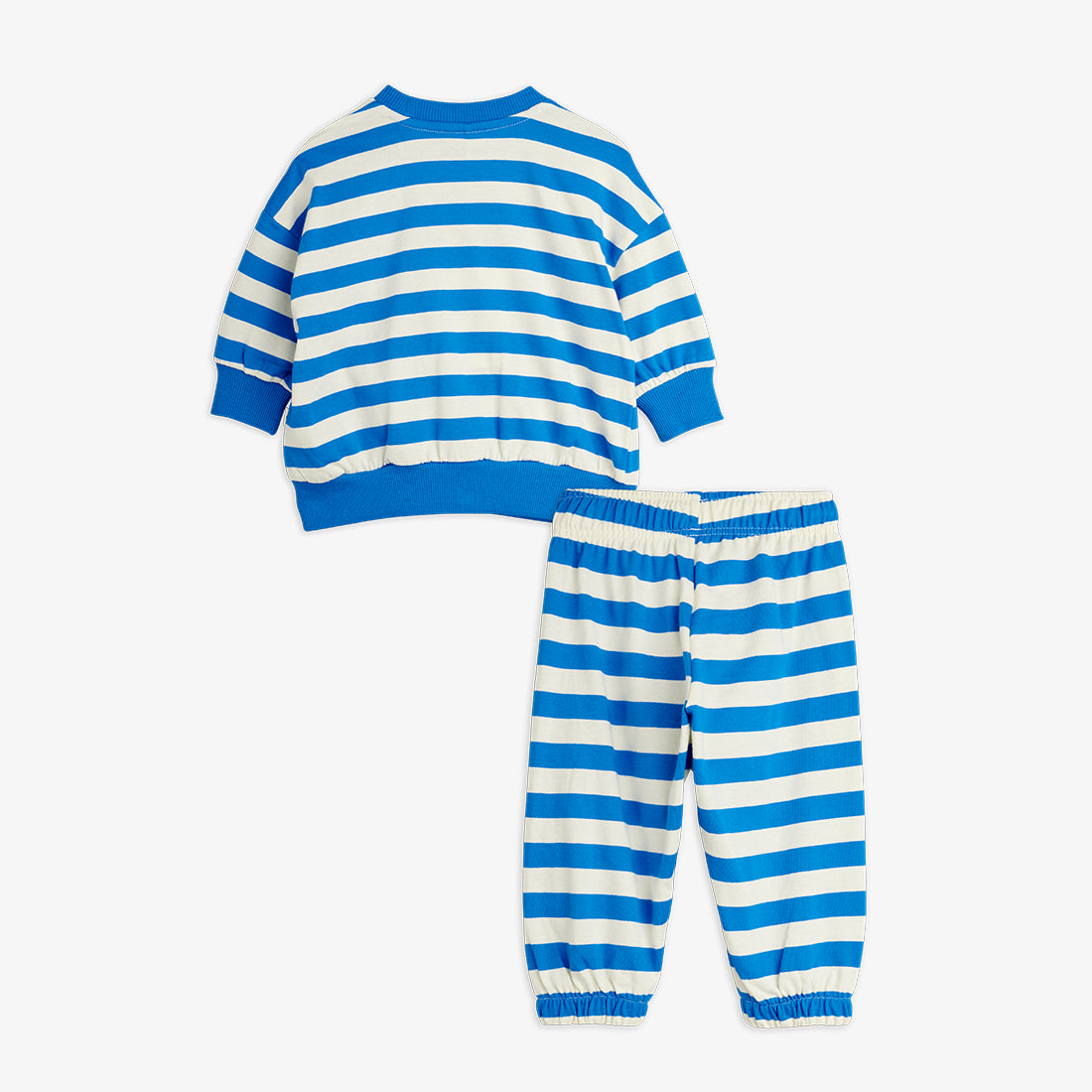 Mini Rodini Komplet niemowlęcy dwuczęściowy z bluzą i spodniami Earth Stripe