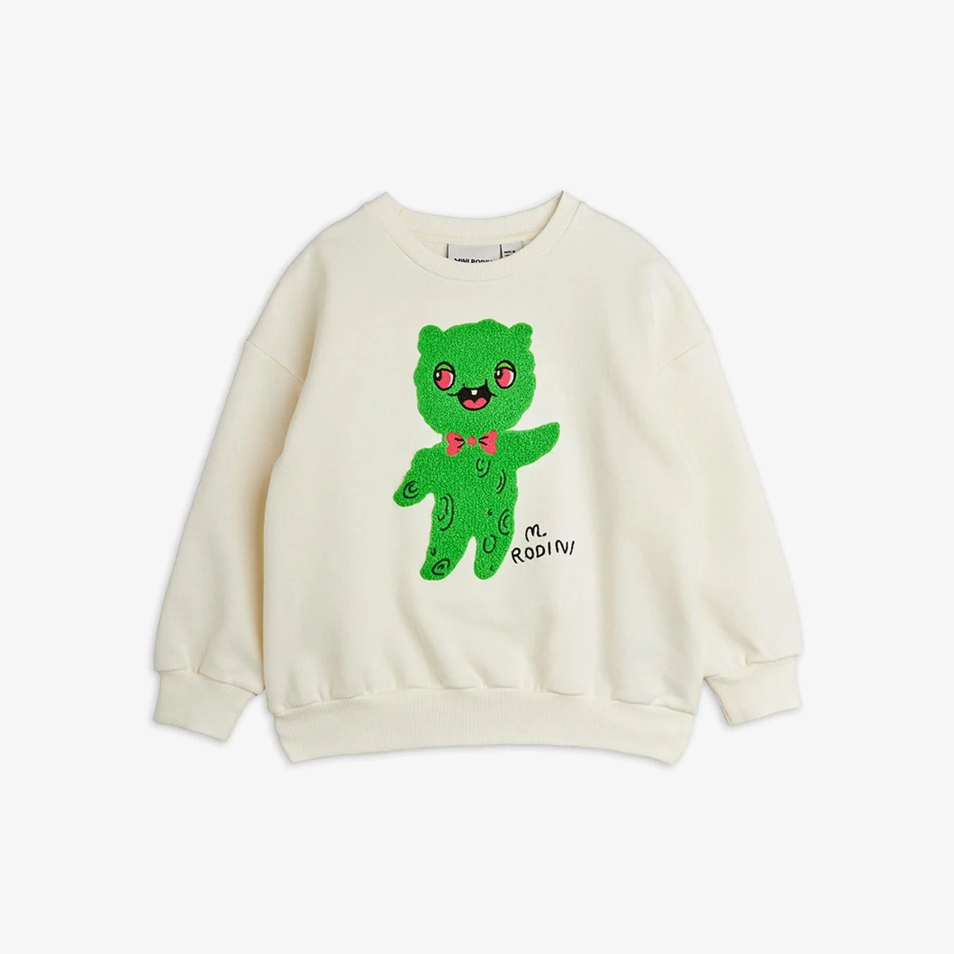 Mini Rodini Bluza dziecięca Alien Chenille Off-White
