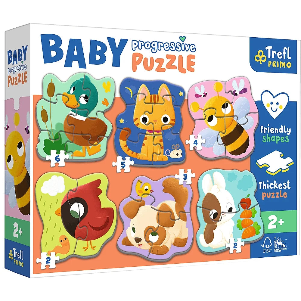 Trefl Puzzle dla dzieci Baby Progressive Zwierzęta
