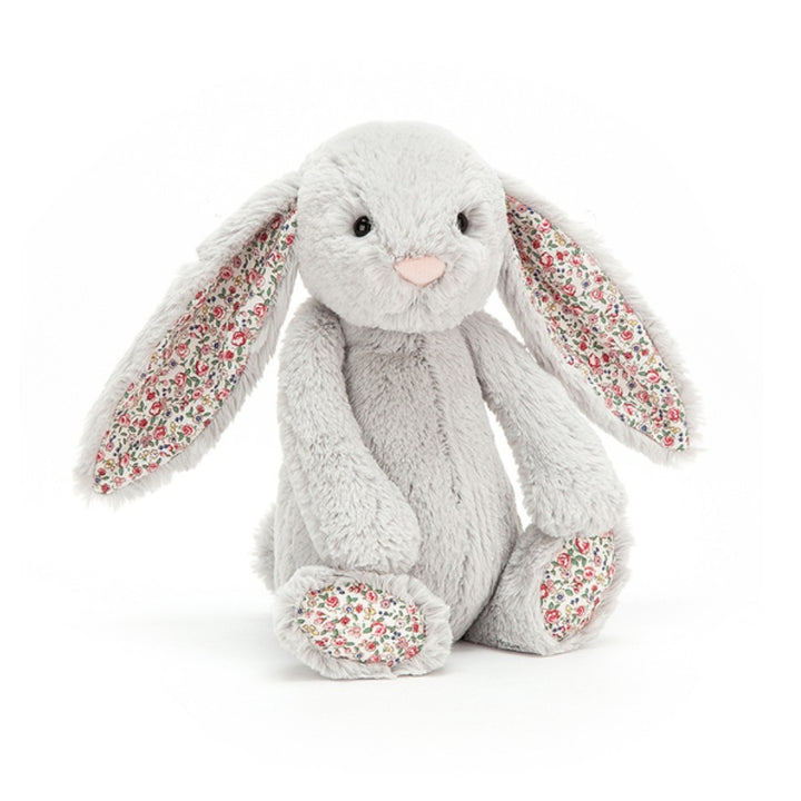 Jellycat Królik 31 cm kwieciste uszy srebrny