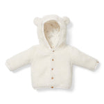 Little Dutch Zapinana bluza z kapturem Teddy Baby Bunny Off White rozmiar 92