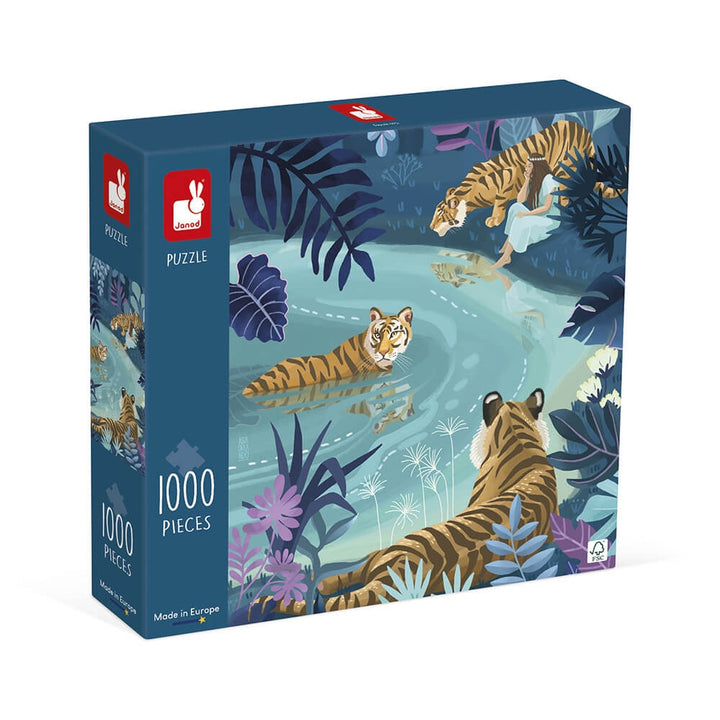 Janod Puzzle dla dzieci Spotkanie tygrysów 1000 elementów