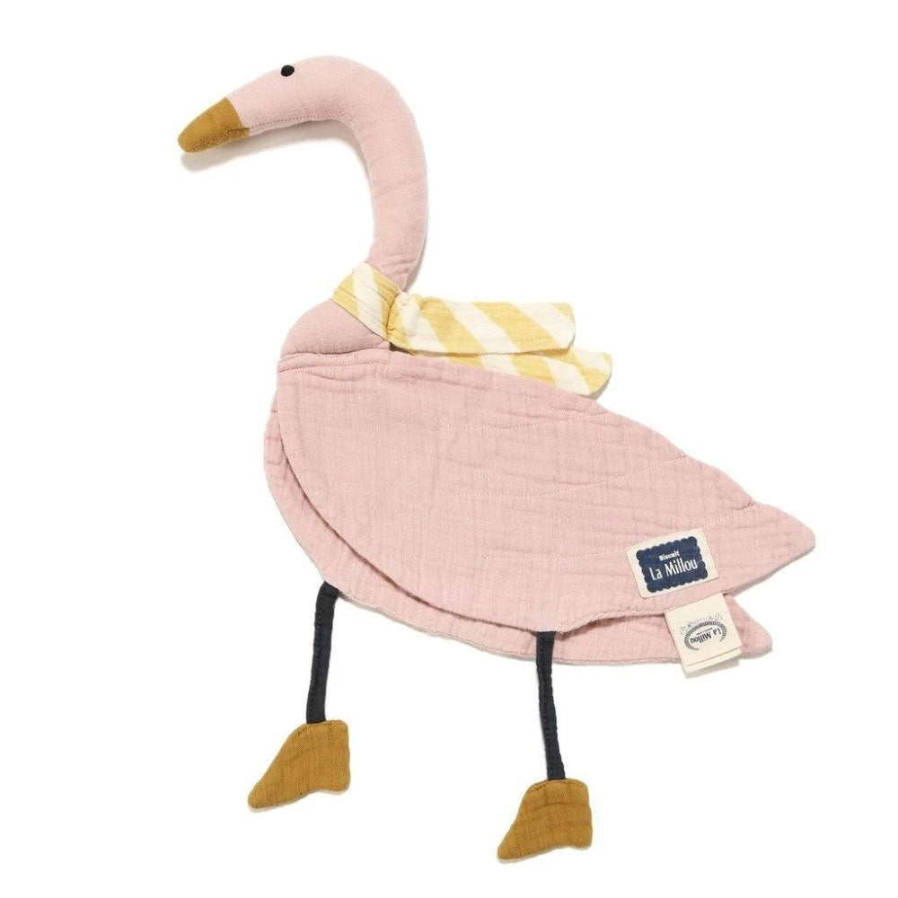 La Millou Przytulanka dla niemowlaka Doudou Swan Powder Pink