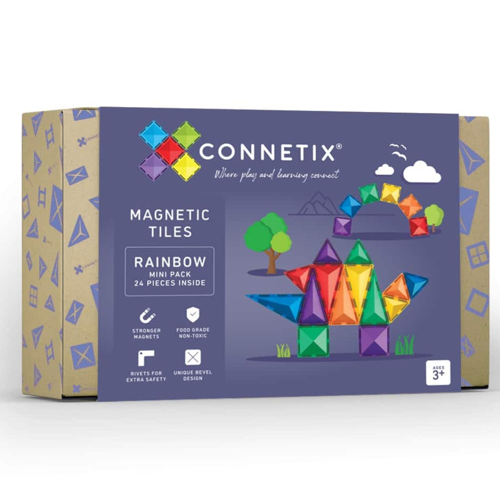 Connetix Klocki magnetyczne dla dzieci Rainbow Mini Pack 24el.