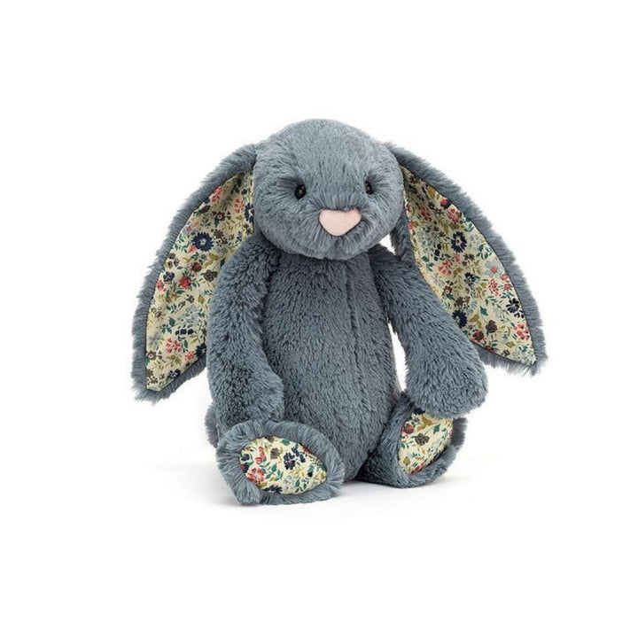 Jellycat Królik 31 cm kwieciste uszy dżinsowy