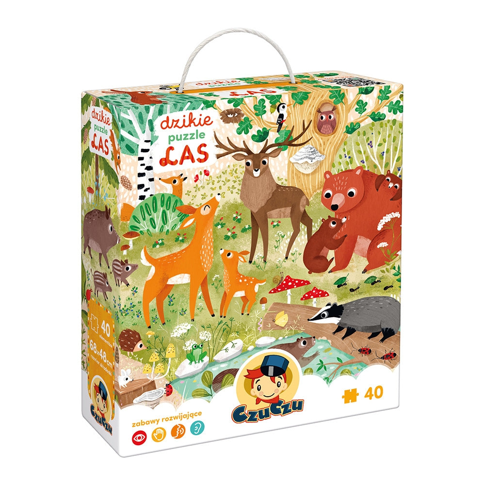 Czuczu puzzle dla dzieci Dzikie puzzle Las 40 elementów