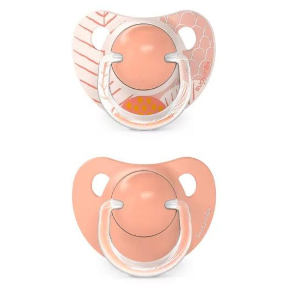 Suavinex Smoczek anatomiczny silikonowy dla niemowlaka Dreams brzoskwiniowy 2szt. 18m+