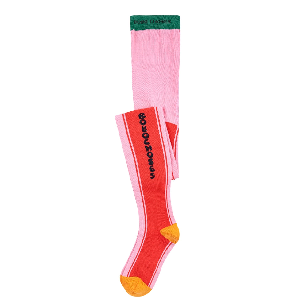 Bobo Choses Rajstopy dla dzieci Block Tights Pink
