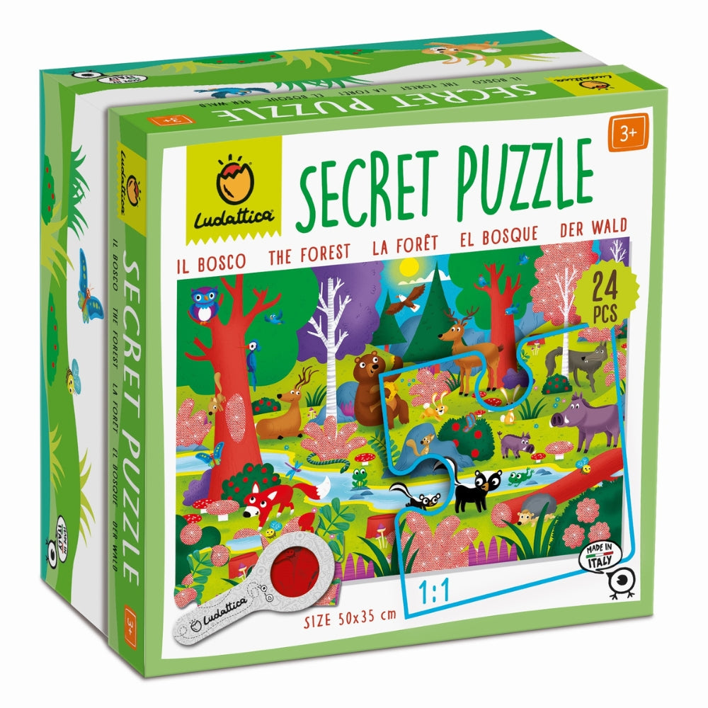 Ludattica Puzzle dla dzieci z ukrytymi motywami Las