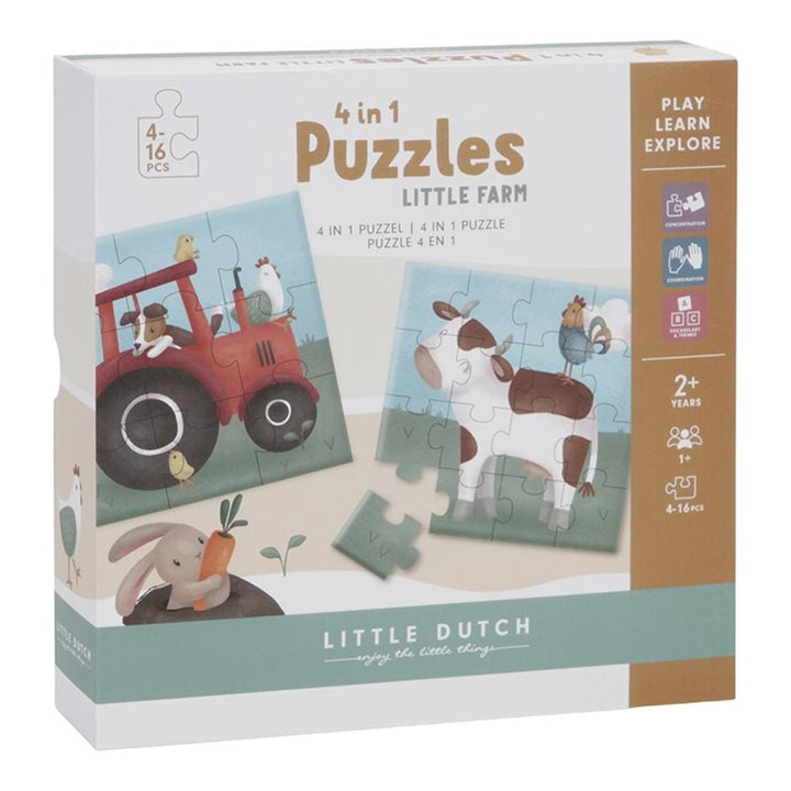 Little Dutch Puzzle dla dzieci 4el. Little Farm
