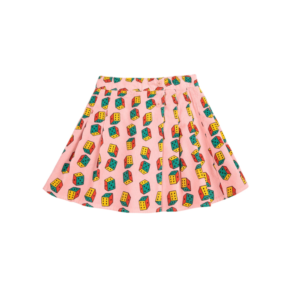 Bobo Choses Sztruksowa spódniczka mini Dices all over Pink
