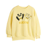 Mini Rodini Bluza dla dzieci Panda & Cat Yellow