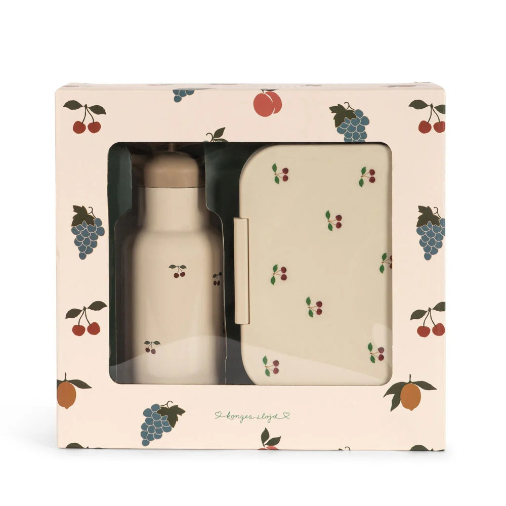Konges Slojd Zestaw dla dzieci lunchbox i bidon Cherry Blush