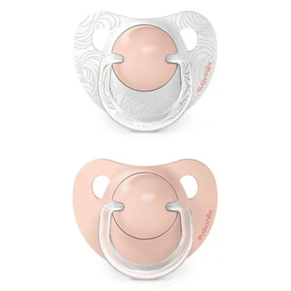 Suavinex Smoczek anatomiczny silikonowy dla niemowlaka Dreams brzoskwiniowy 2szt. 0-6m
