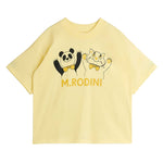 Mini Rodini Koszulka dla dzieci Panda & Cat Yellow