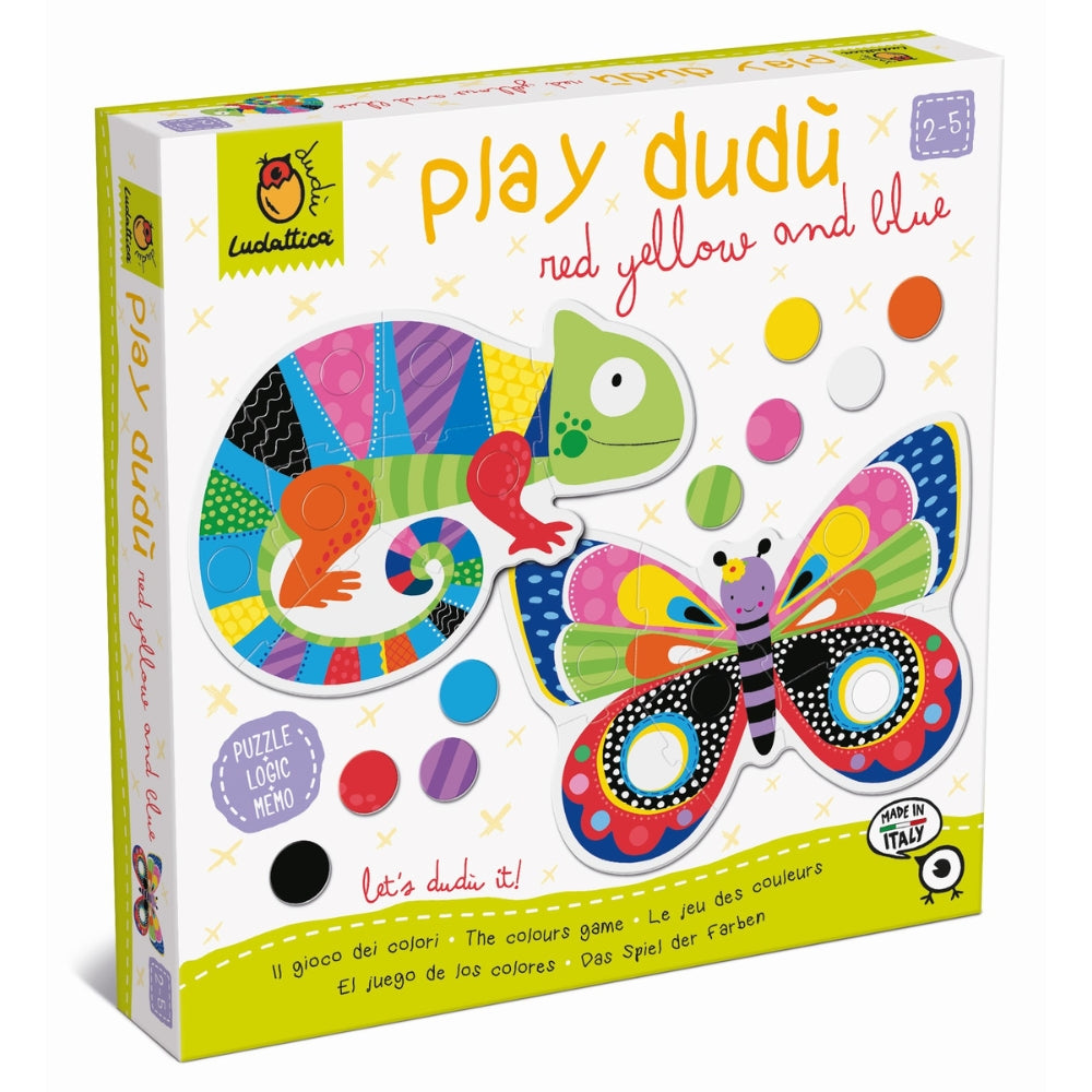 Ludattica Puzzle dla dzieci Play dudu 2w1 kolory puzzle konturowe i gra memo