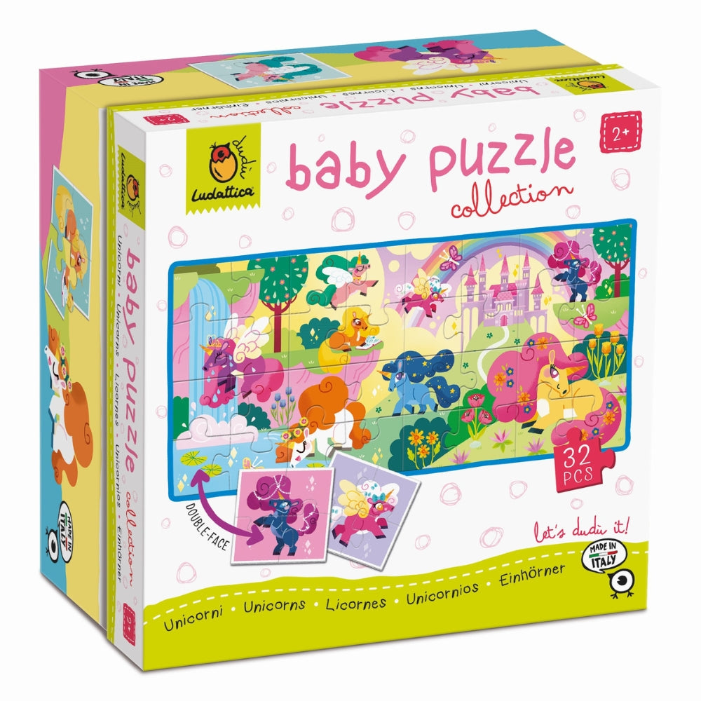 Ludattica Dwustronne puzzle dla dzieci Jednorożce