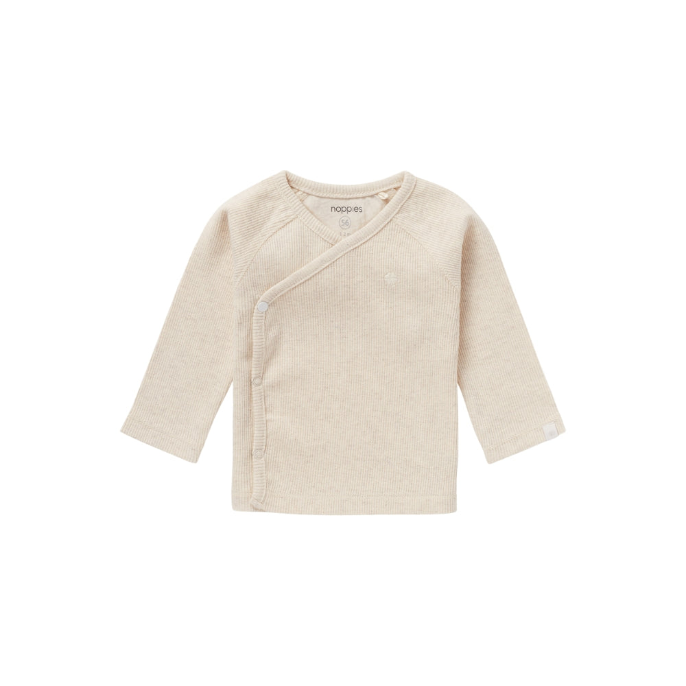 Noppies Koszulka dla niemowlaka z długim rękawem Nanyuki Oatmeal Melange