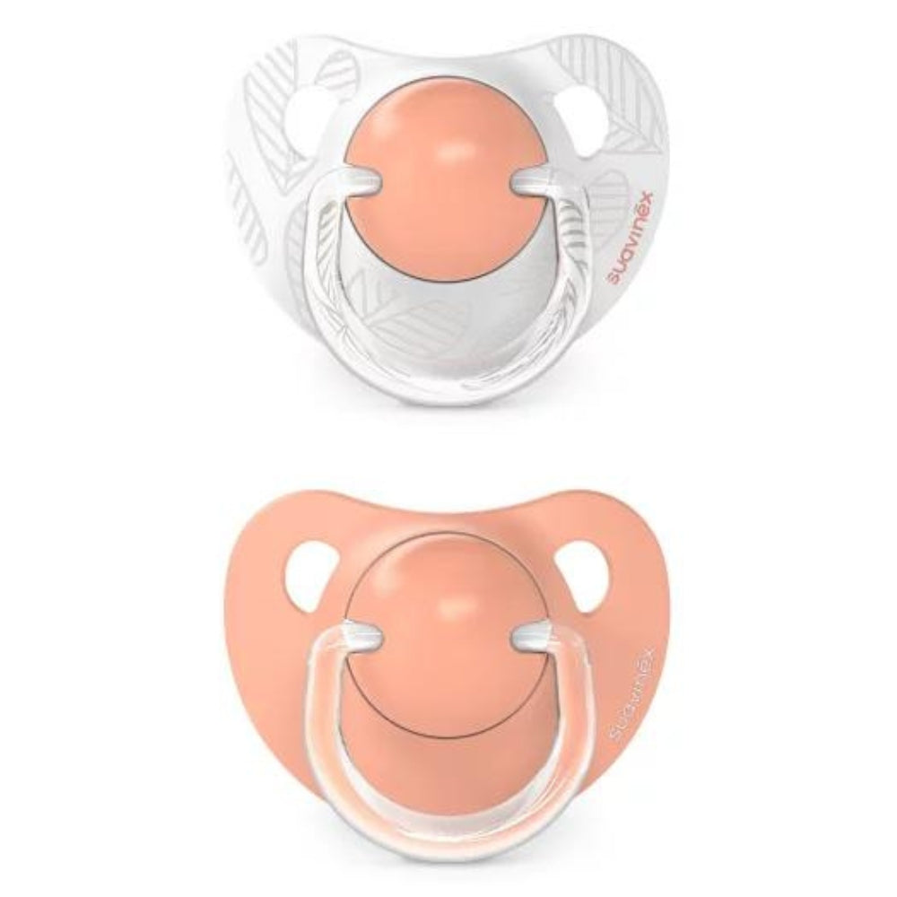 Suavinex Smoczek anatomiczny silikonowy dla niemowlaka Dreams brzoskwiniowy 2szt. 6-18m